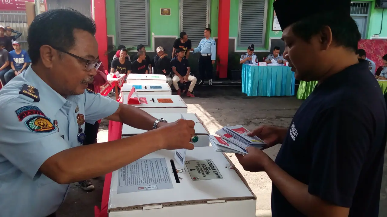 Pemilih Pemilu 2019 di Lapas Lowokwaru Malang Berkurang Separuh