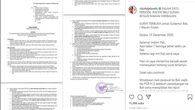 Masuk Bali Harus Tes PCR, Niluh Djelantik Kirim Surat ke Gubernur Koster