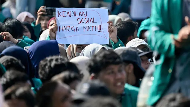 Mahasiswa Aceh Gelar Aksi Unjuk Rasa Bertajuk Indonesia Gelap