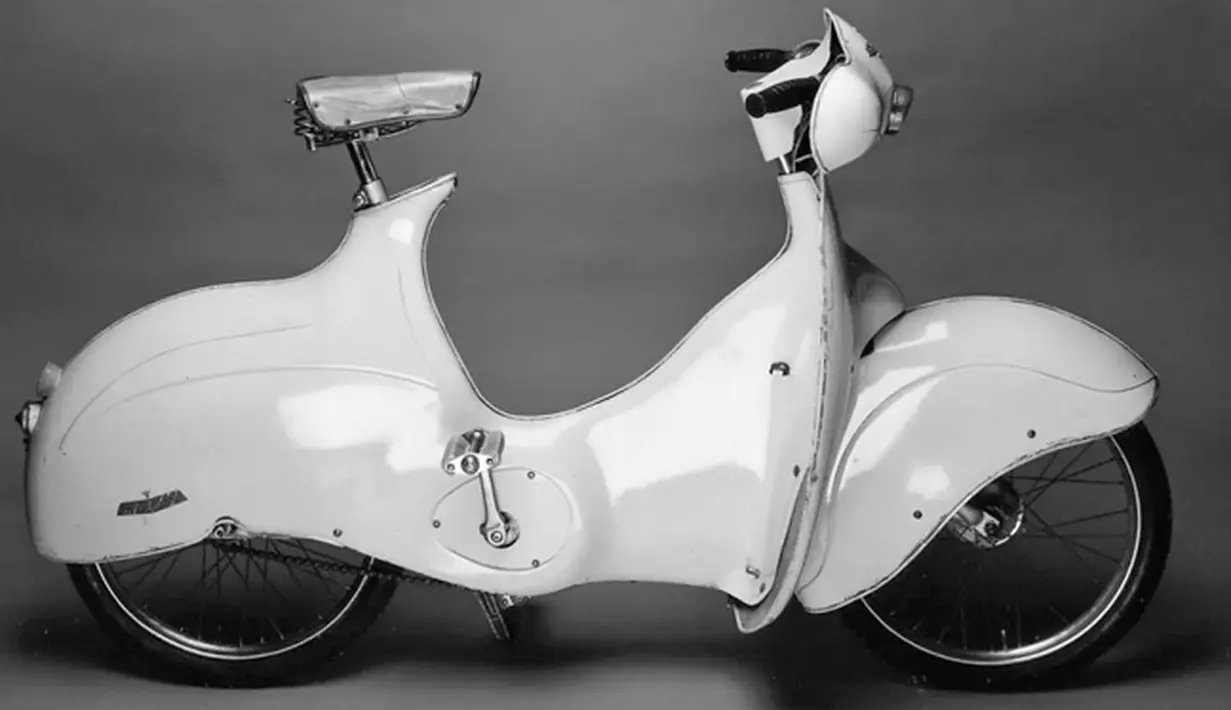 Sepeda ini memiliki pelindung yang dapat menahan cipratan air, sehingga pakaian si pengendara tetap bersih. Desain dari sepeda ini terinspirasi dari motor skuter Italia. Dan diperkenalkan pada tahun 1950-an. (gizmodo.com.au)