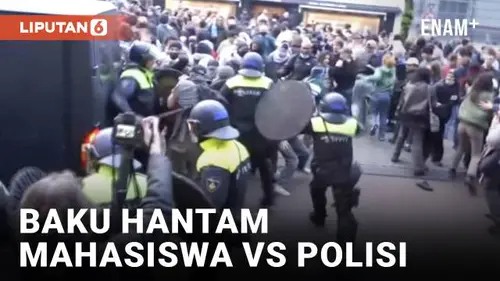 VIDEO: Demo Pro Palestina Di Amsterdam, Polisi-Mahasiswa Bentrok!