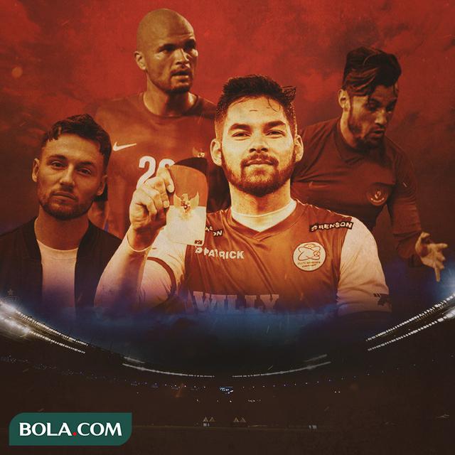 Timnas Indonesia - Sandy Walsh, Stefano Lilipaly, Marc Klok, Sergio van Dijk