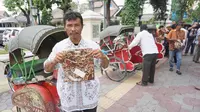50 Pasukan Becak Siap Jemput Tamu Pernikahan Kahiyang Bobby