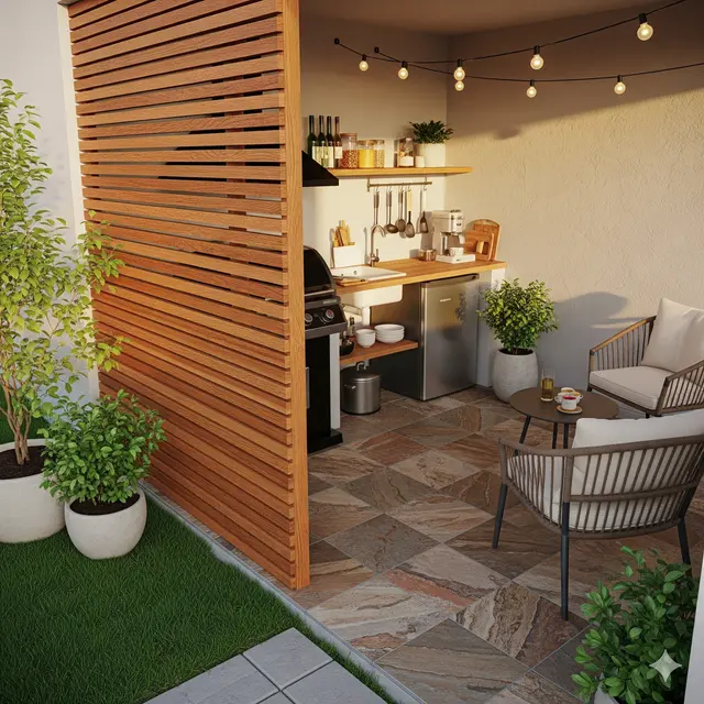 Inspirasi Desain Dapur Kecil Outdoor. Gemini