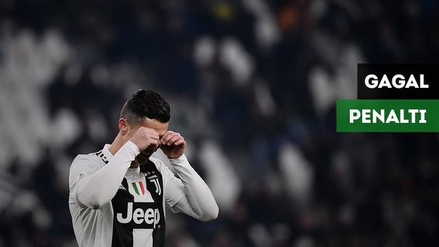Berita video kegagalan Cristiano Ronaldo yang gagal mengeksekusi penalti saat Juventus menang atas Chievo Verona 3-0.