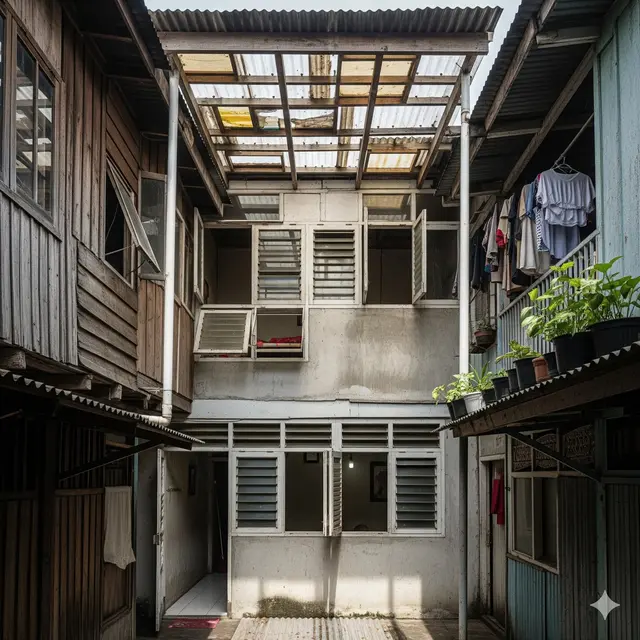 Rumah dengan Void Pencahayaan