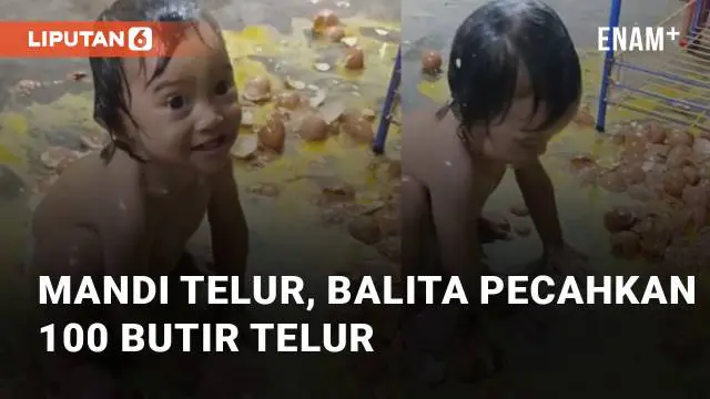 Seorang balita mandi ratusan telur viral di media sosial