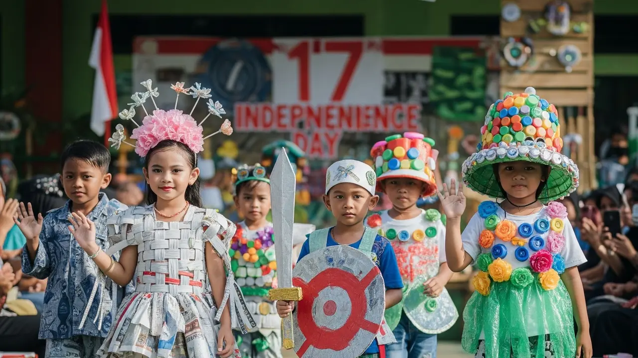 Lomba Fashion Show 17 Agustus Anak. Foto: Gemini