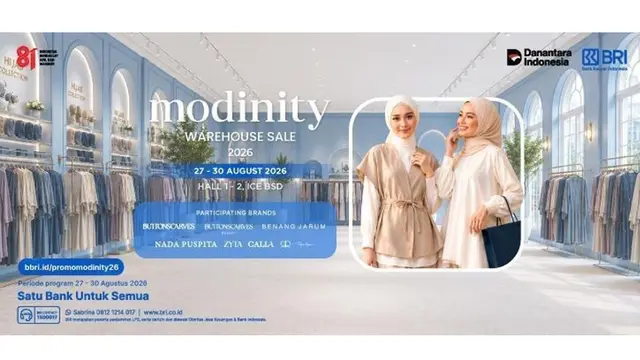 BRI Tebar Promo Menarik di Modinity Warehouse Sale 2026, Ada Cashback hingga Hadiah Eksklusif