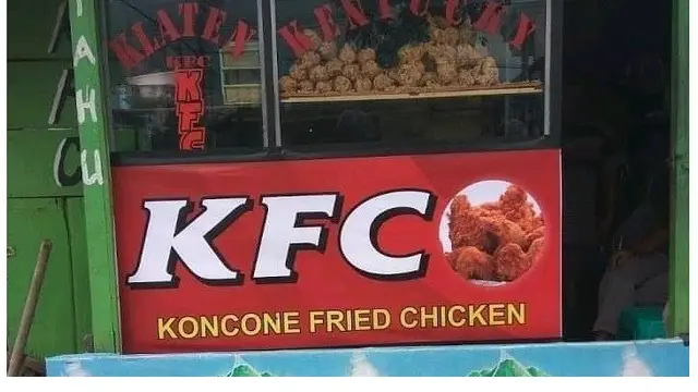6 Tulisan Lucu di Gerobak 'Fried Chicken' Ini Bikin Pembeli Tepuk Jidat