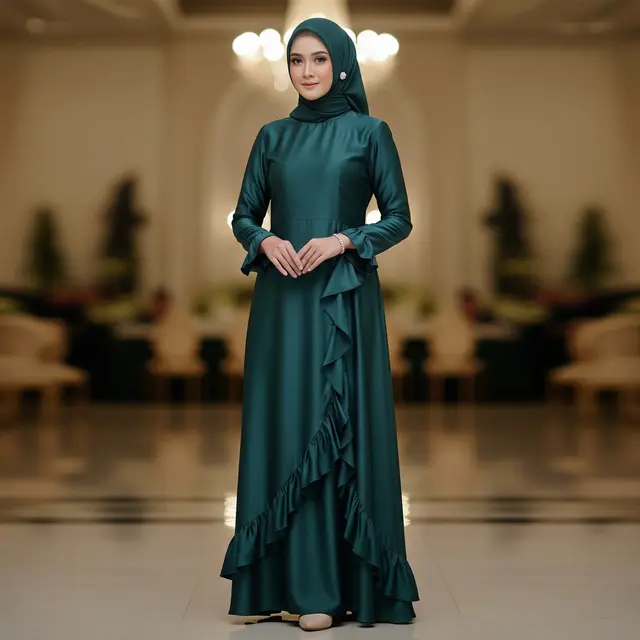 9 Model Gamis Polos Tapi Elegan untuk Kondangan, Tampil Anggun