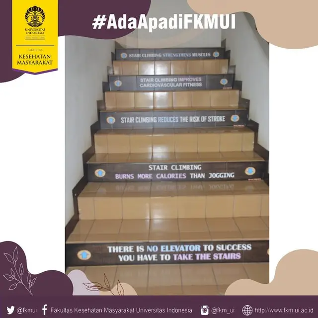 6 Tulisan di Tangga Kampus Ini Bikin Mahasiswa Senyum Nyengir