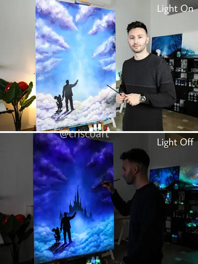 Pria Ini Pakai Tinta Lukisan 'Glowing in the Dark', 6 Hasilnya Keren Banget