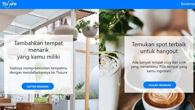 Tangkapan layar aplikasi buatan anak bangsa Tlusure. Platform yang menyajikan informasi terkait kepatuhan protokol kesehatan restoran hingga kafe.