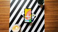 Samsung Galaxy A01 - Entry level smartphone terbaru Samsung untuk pasar Indonesia. Liputan6.com/Mochamad Wahyu Hidayat