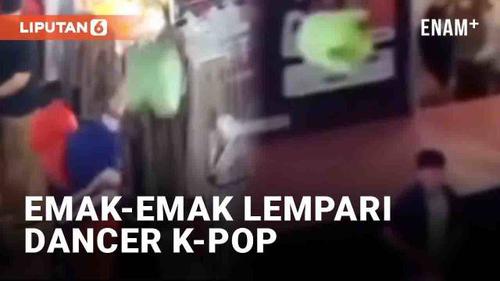 VIDEO: Emak-Emak Lempar Kursi ke Penampil Dance K-Pop di Makassar