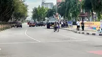 Suasana Mapolda Riau suai aksi serangan sejumlah teroris.