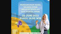 Pengumuman hasil seleksi Penerimaan Peserta Didik Baru Jawa Barat atau PPDB Jabar 2022 tahap 1 jenjang SMA, SMK, dan SLB diumumkan pukul 14.00 WIB siang ini, Senin (20/6/2022). (Instagram @disdikjabar)