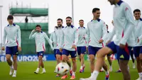 Spanyol akan berhadapan dengan tuan rumah Jerman pada babak 8 besar Euro 2024, Jumat (5/7) malam WIB. (AP Photo/Manu Fernandez)