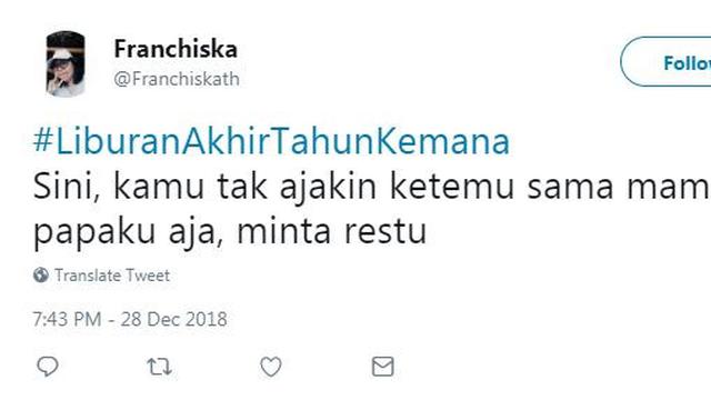 liburan akhir tahun ala warganet (foto: Twitter/@franchiskath)