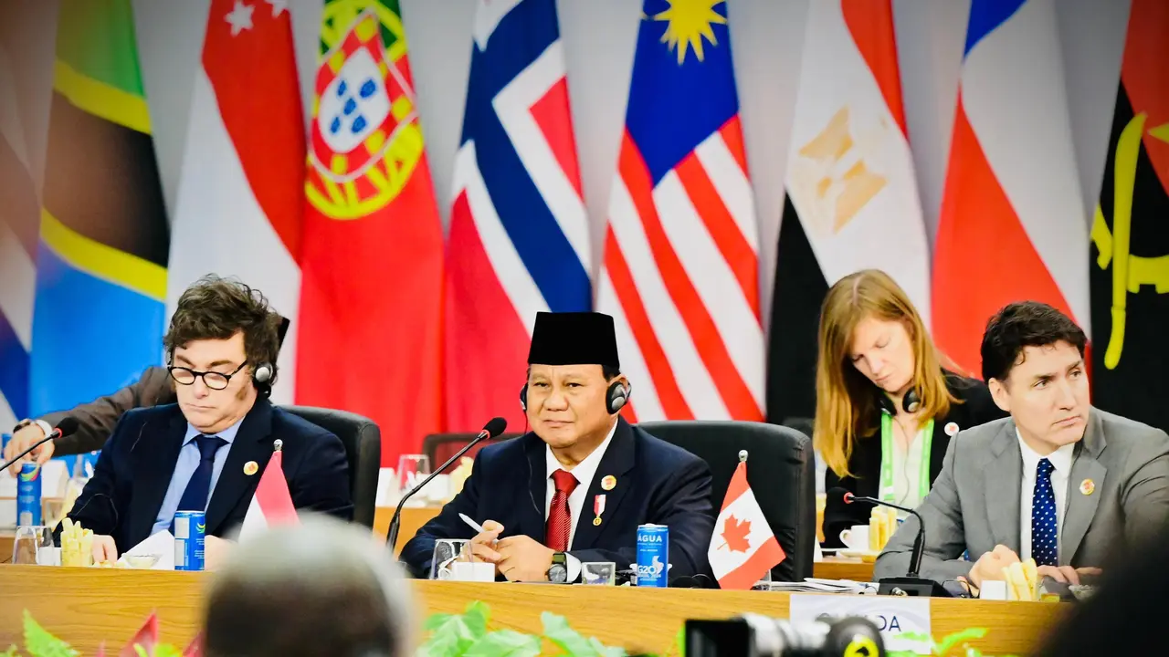 Presiden RI, Prabowo Subianto saat menghadiri forum Konferensi Tingkat Tinggi (KTT) G20 di Rio de Janeiro, Brasil, Senin, 18 November 2024.