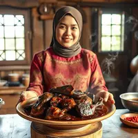 resep ayam rendang padang ©Ilustrasi dibuat AI