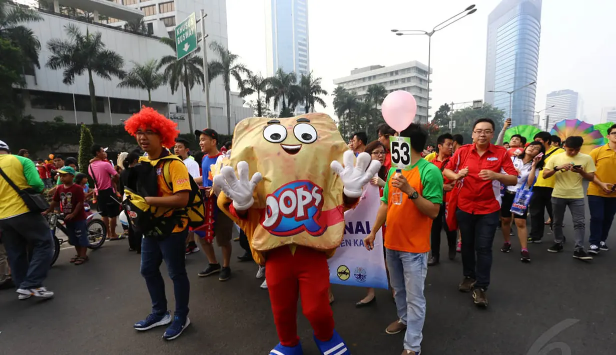 Keikutsertaan tersebut adalah bentuk simpati perusahaan dalam merayakan Hari Pelanggan Nasional yang jatuh pada 4 September lalu, Jakarta,  Minggu (7/9/14). (Liputan6.com/Johan Tallo)