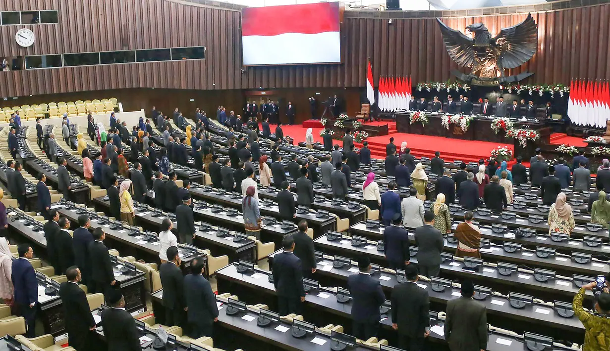 Sidang Paripurna hari ini merupakan kesepakatan rapat gabungan pimpinan MPR dengan fraksi-fraksi serta kelompok Dewan Pimpinan Daerah (DPD) pada Senin, 23 September 2024. (merdeka.com/Arie Basuki)