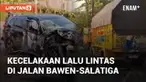 Kecelakaan lalu lintas serius terjadi di jalan Bawen-Salatiga. Kecelakaan ini libatkan Honda CRV dan truk pengangkut jagung