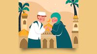 Ilustrasi saling memaafkan, minta maaf, silaturahmi, halalbihalal. (Image by Freepik)