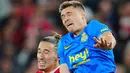 <p>Ryan Gravenberch membawa Liverpool unggul 1-0 pada babak pertama. (AP Photo/Jon Super)</p>
