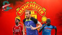 Manchester United - Goncalo Ramos, Harry Kane, Victor Osimhen (Bola.com/Adreanus Titus)