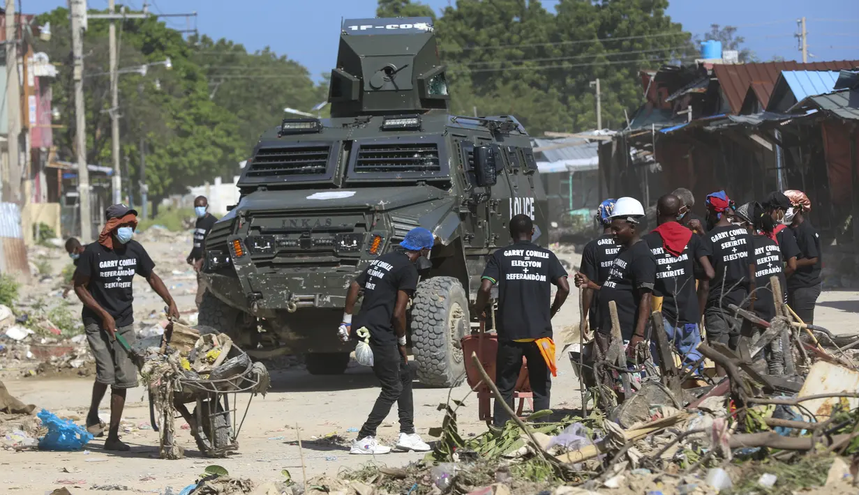 Rumah Sakit Universitas Negeri Haiti, yang dikenal sebagai Rumah Sakit Umum di Port-au-Prince, itu diambl alih setelah berbulan-bulan meningkatnya serangan dari kelompok bersenjata. (AP Photo/Odelyn Joseph)