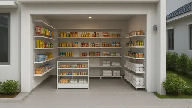 Desain Warung Sembako di Garasi Rumah/ Ilustrasi AI