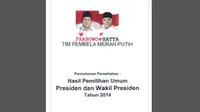 Berkas gugatan Prabowo-Hatta di Mahkamah Konstitusi