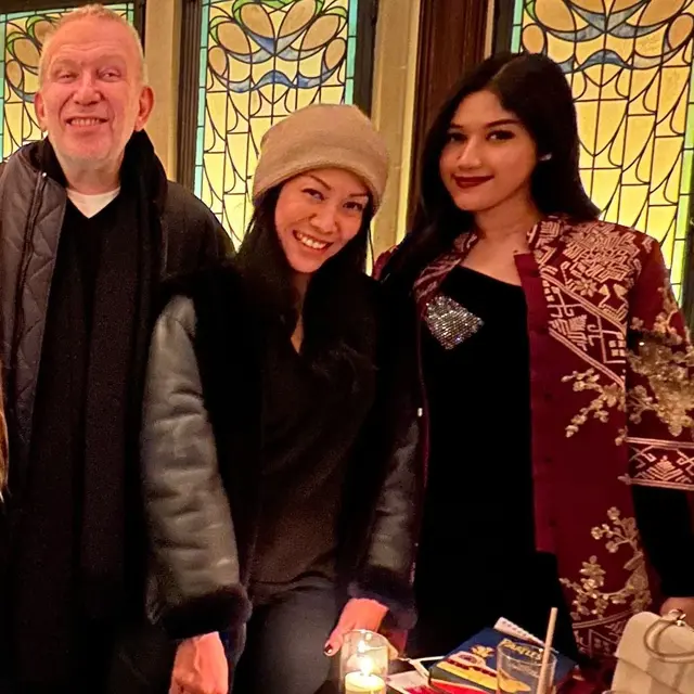 Erina Gudono ketemu Anggun C Sasmi dan Jean Paul Gaultier