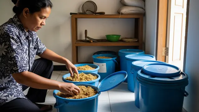 Cara Menyimpan Pakan Fermentasi agar Awet hingga 30 Hari/AI Generated