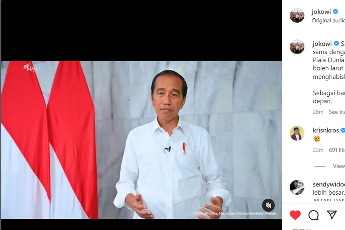 Presiden Jokowi berpesan agar masyarakat tidak menghabiskan energi untuk saling menyalahkan, pasca dicoretnya Indonesia sebagai tuan rumah Piala Dunia U-20 2023