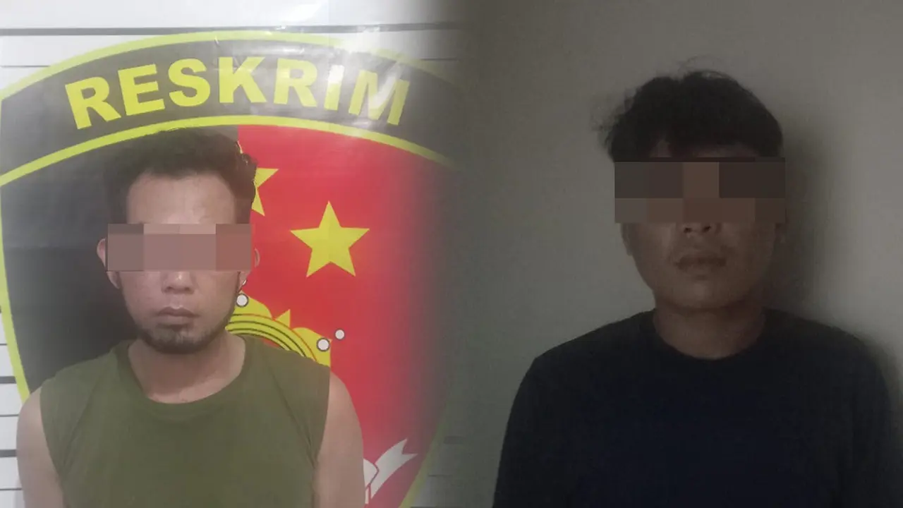 Tampang kedua pelaku, JK dan MA diringkus polisi. Foto: (Polsek Tanjung Karang Timur)
