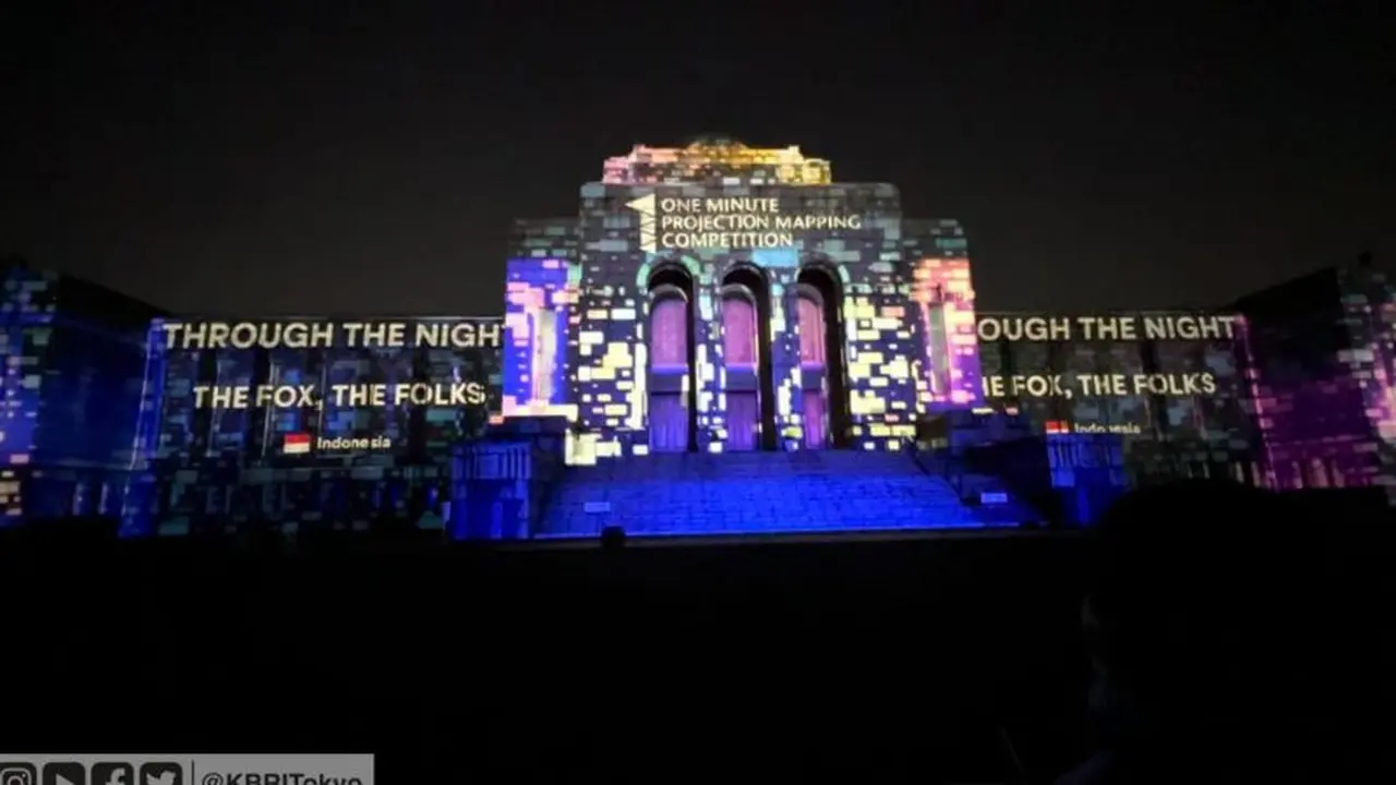 Tokyo Light Festival 2021 yang diikuti tiga seniman Indonesia. (Dok KBRI Tokyo)