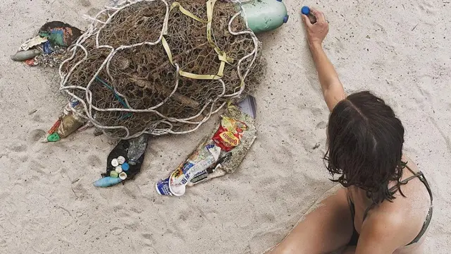 Berkat Ulah Iseng, Warganet Sulap Sampah Jadi Karya Seni Bentuk Hewan