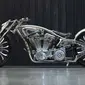 Harley-Davidson Softail Evolution full kustom berbahan stainless steel jawara Kustomfest 2017. (ist)