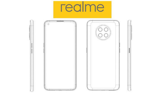 Paten smartphone Realme dengan frame kamera berbentuk bulat. (Doc: Gizchina/ Root MyGalaxy)