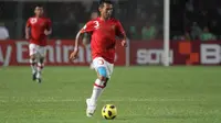Zulkifli Syukur saat memperkuat tim nasional Indonesia. (Abdi Satria/Bola.com)