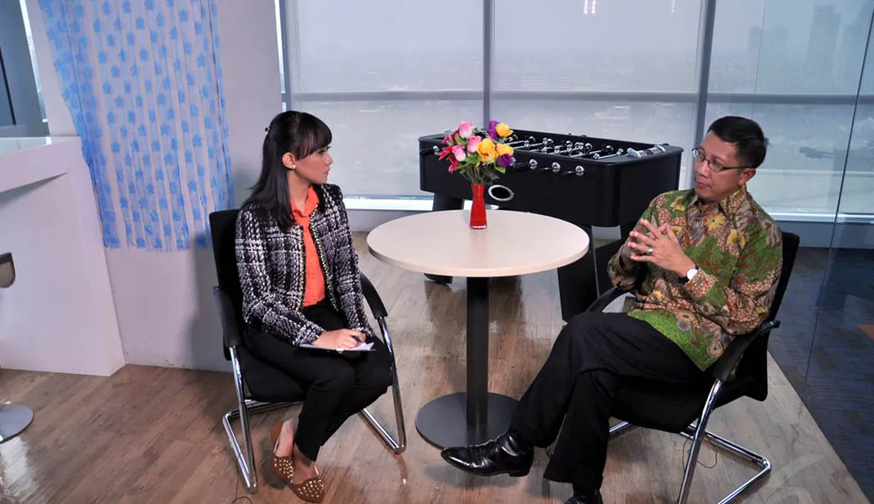 Menteri Agama yang dilantik pada 9 Juni 2014 lalu itu saat melakukan wawancara dengan tim redaksi Liputan6.com di SCTV Tower, Jakarta, (8/9/14). (Liputan6.com/Miftahul Hayat)