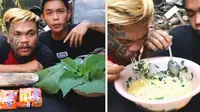 Makan mi rebus pakai daun kecubung, duo mukbangers ini halusinasi 3 hari. (YouTube/mara FM)