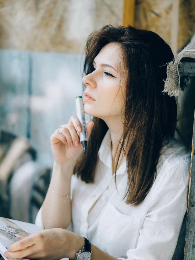 Ilustrasi rambut beruban