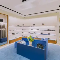 Selain itu, pada area pria yakni bagian kiri dari butik Ferragamo ini dihadirkan koleksi sepatu dan tas. Untuk sepatu sendiri koleksi dari Moccasin with Gancini Ornament, Moccasin with Ferragamo Chain Ornament, Ferragamo Unisex Sneaker, dan Gancini Sneaker turut dihadirkan pada bagian rak khusus sepatu membuat siapa saja yang melihat ingin membelinya karena keindahan desain serta kenyamanan sepatu tersebut saat dipakai.   /Foto dok. Ferragamo.