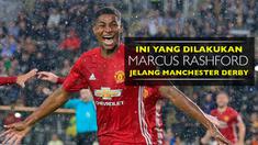Video striker Manchester United, Marcus Rashford, tiga hari sebelum laga menghadapi Manchester City pada Sabtu (10/9/2016).