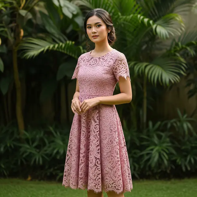 9 Model Dress Brokat Simple Elegan, Pilihan Tepat untuk Tampil Elegan
